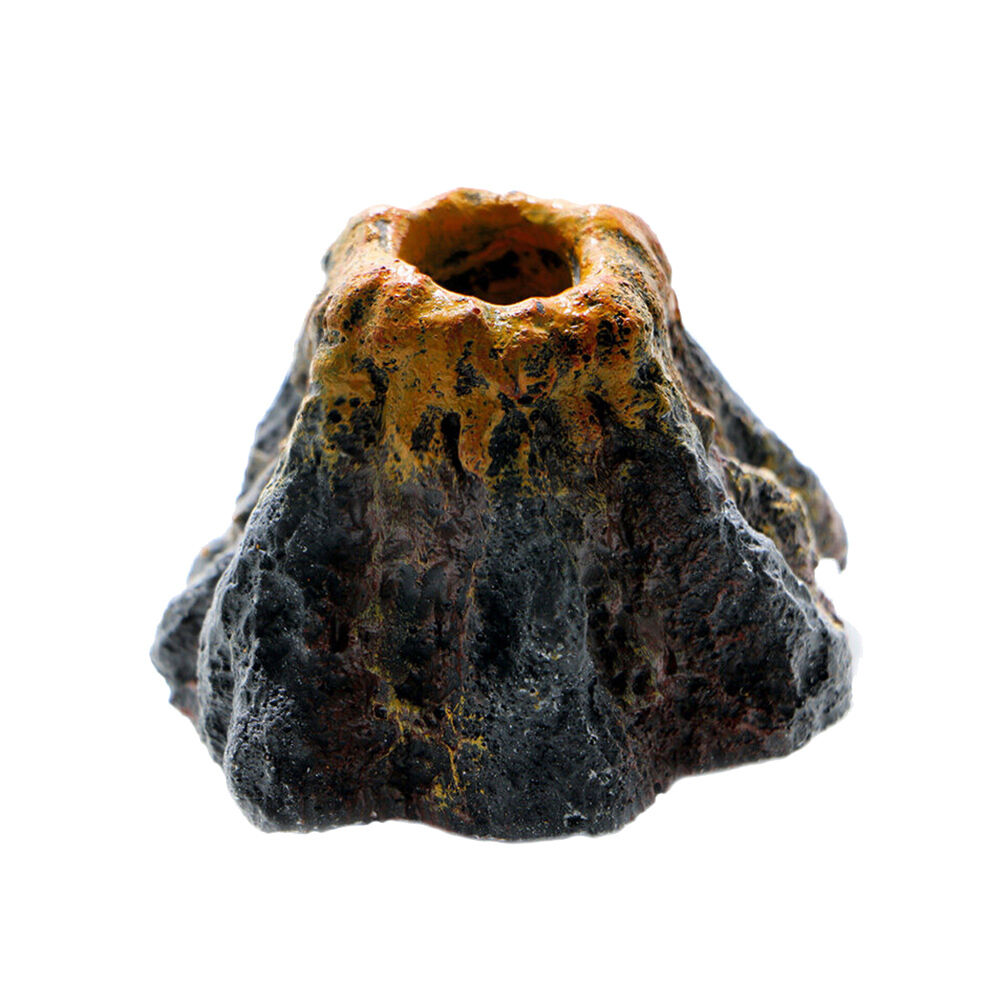 Aquarium Volcano Shape&Air Bubble Stone Oxygen Pump Fish Tank Ornament Decor BDD