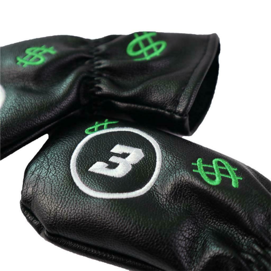 10pcs/Set Golf Club Head Cover Irons Headcover Protector With Number Black
