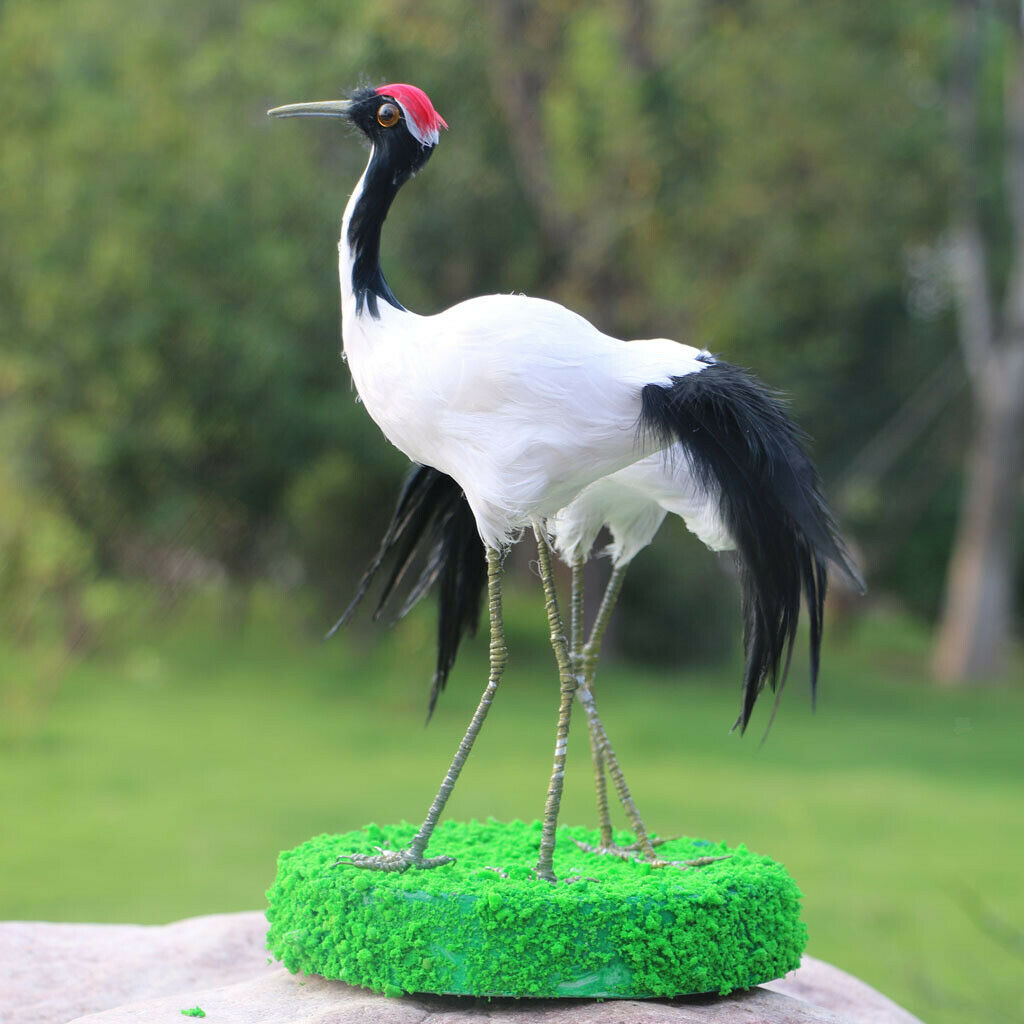 Artificial Red-crowned Crane Outdoor Garden Yard Pond Ornament Sculpture #2
