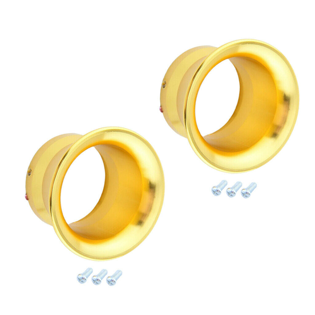 2pcs 50mm 2 Inch Yellow Velocity Stack Kit for PWK24 PWK30 Carburetor Intake