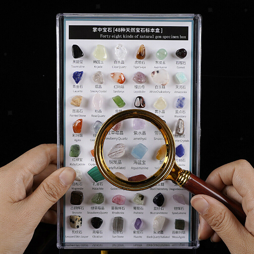 48 Pieces / Box Natural Mineral Specimen Gift Polished Stone Stones