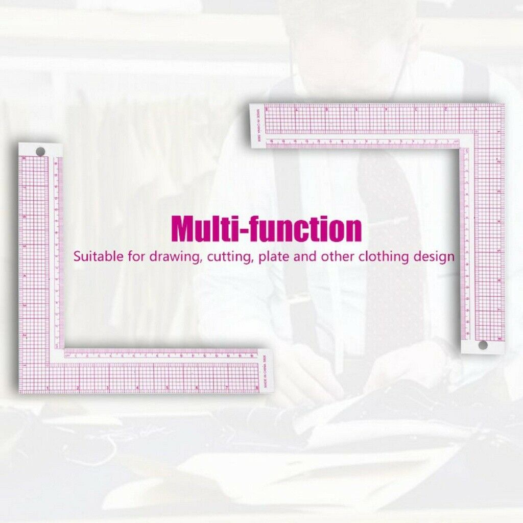 Plastic L-Square Shape Ruler Sewing Measure ruler Professional DIY Tailor Tool