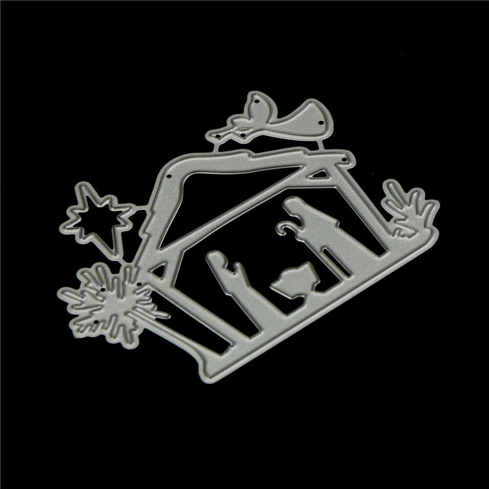 Pious Jesus Nativity Coconut Tree Cutting Dies Scrapbooking Photo Albu.l8