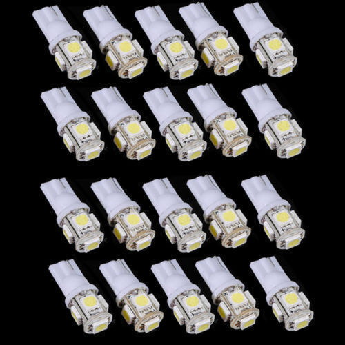 10PCS T10 5050 W5W 5 SMD 194 168 LED Car Side Wedge Tail Light Lamp  White