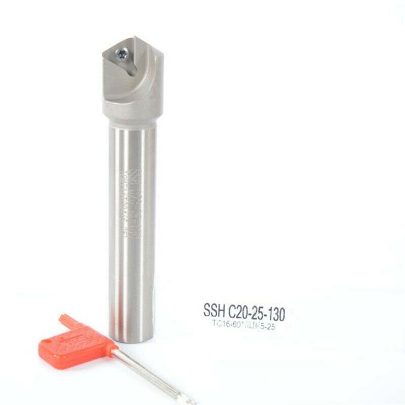 60° 5-25mm SSH C20-25-130 straight shank centering chamfering cutter For TCMT16