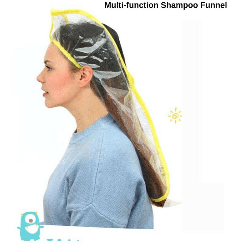 Transparent Waterproof Hair Washing Shampoo Funnel for Elderly Patient Disabled