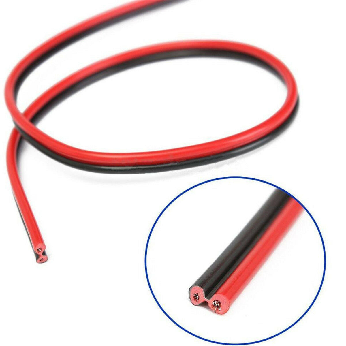 5M Red/Black Speaker Cable Wire Car Home Stereo HiFi/Car Audio Meter 2 x 0.50mm