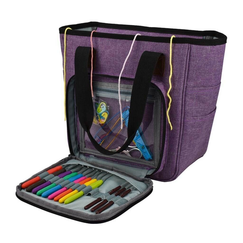 Knitting Bag Yarn Storage, Travel Yarn Bag Organizer for Yarn Ball, Unfinished