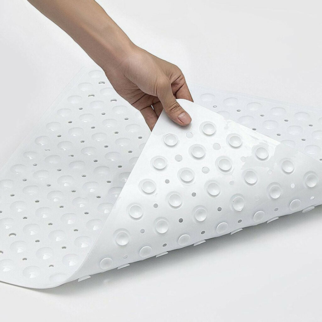 Non Slip Bath Tub and Shower Mat with Suction Cups 54x54cm White