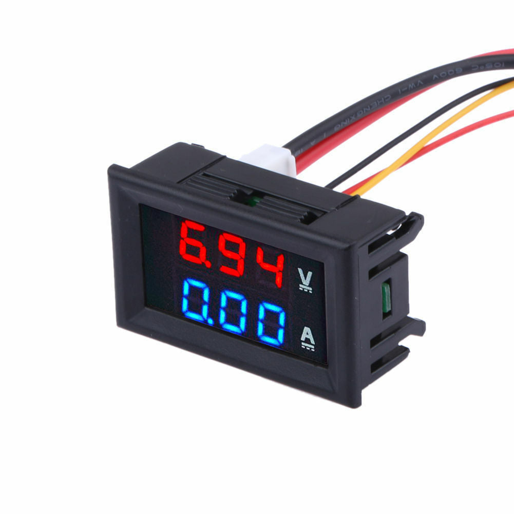 Dual Display LED DC 100V 10A Digital Voltmeter Ammeter Panel Amp Volt Gauge New