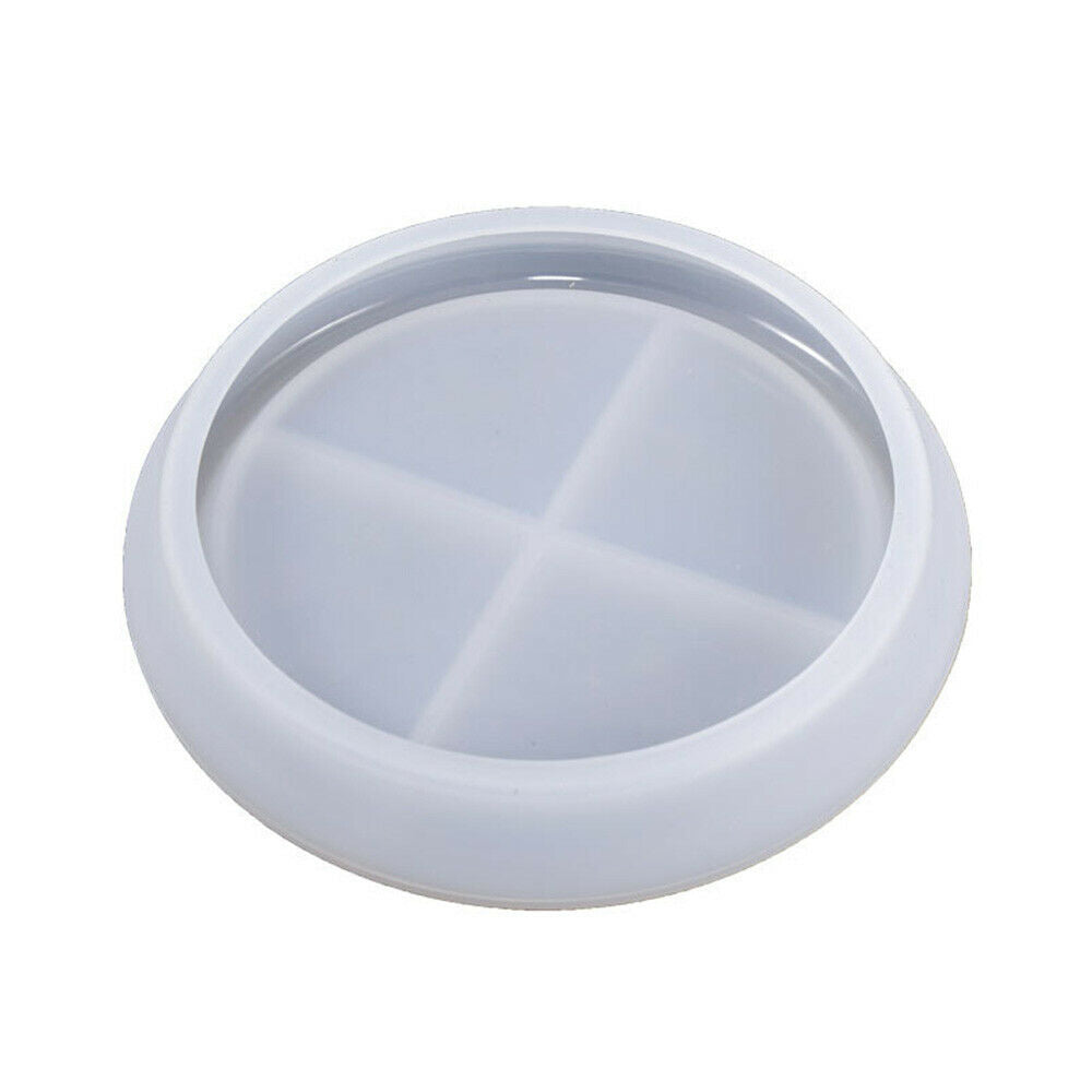 DIY Crystal Epoxy Mold Round Saucer Coaster Plate Silicone Mould Casting Supply