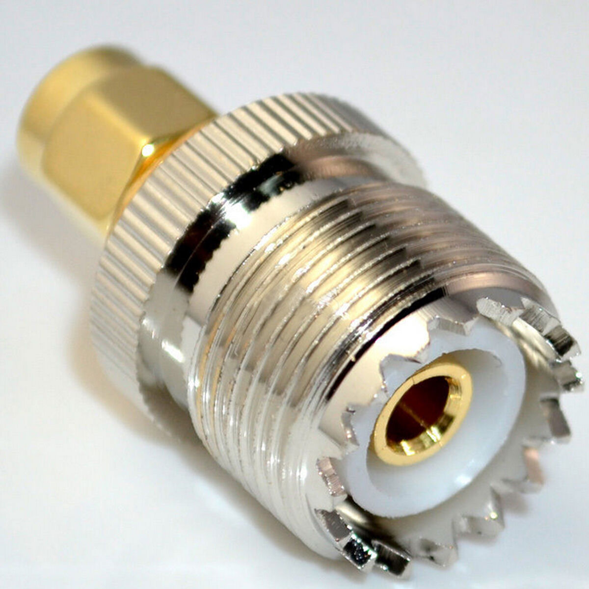 10 Pieces SMA-UHF SMA Male Plug to UHF Jack SO239 Straight Adapter Connector