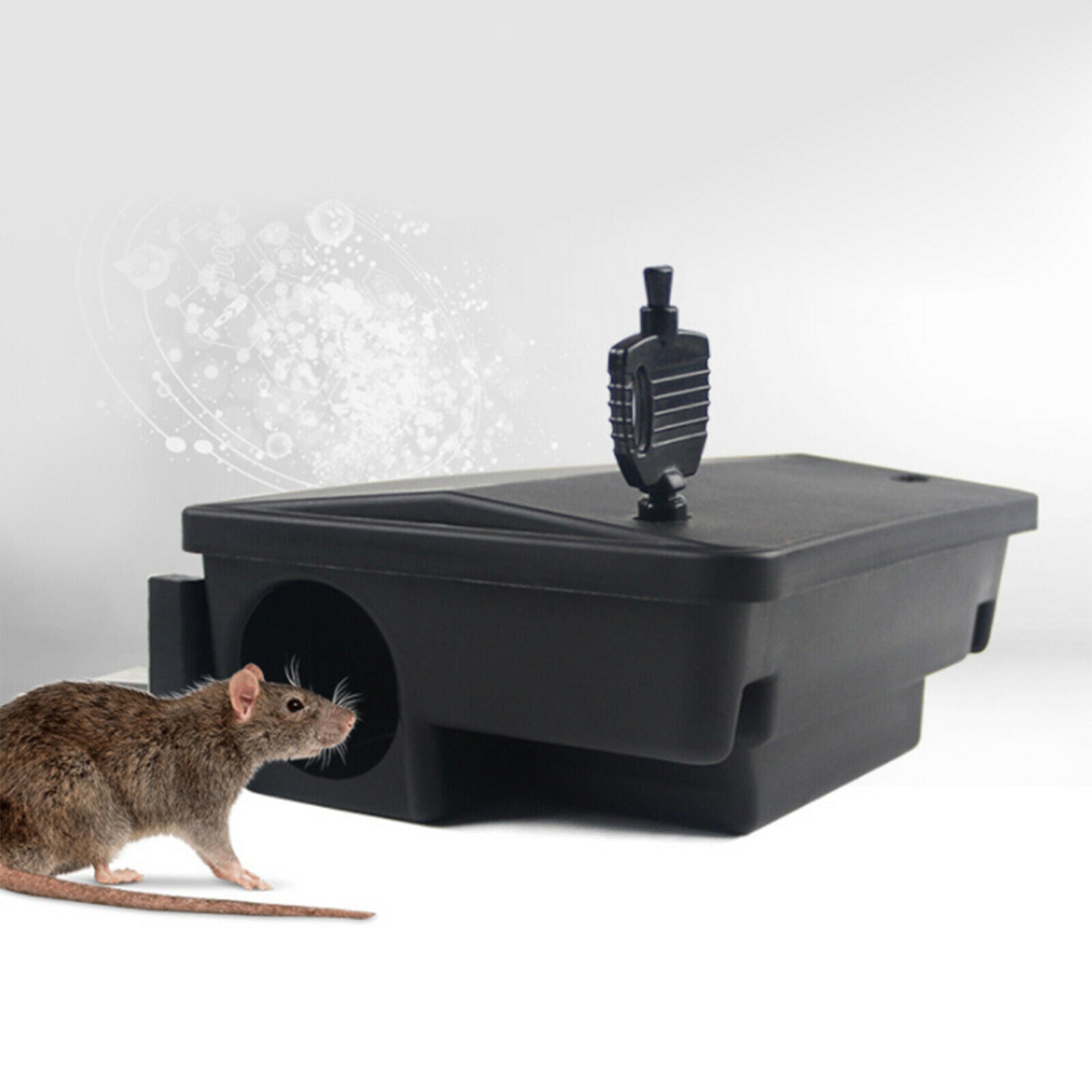 Rat Bait Station Traps Block Box Tamper Proof & Key for Home Courtyards