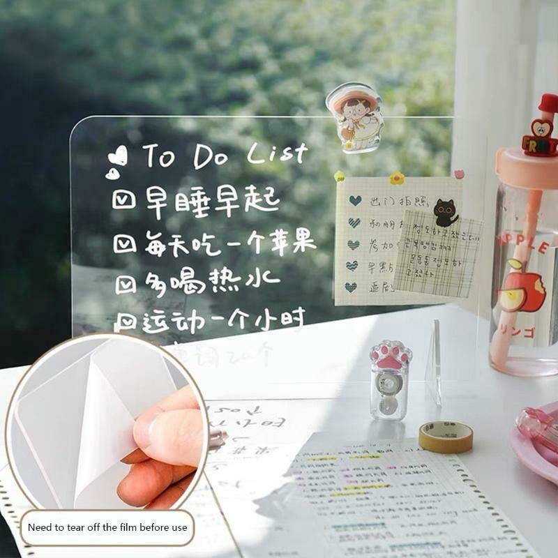 Erasable Board and Marker Desk Decoration Kitchen Menu Libraries Acrylic