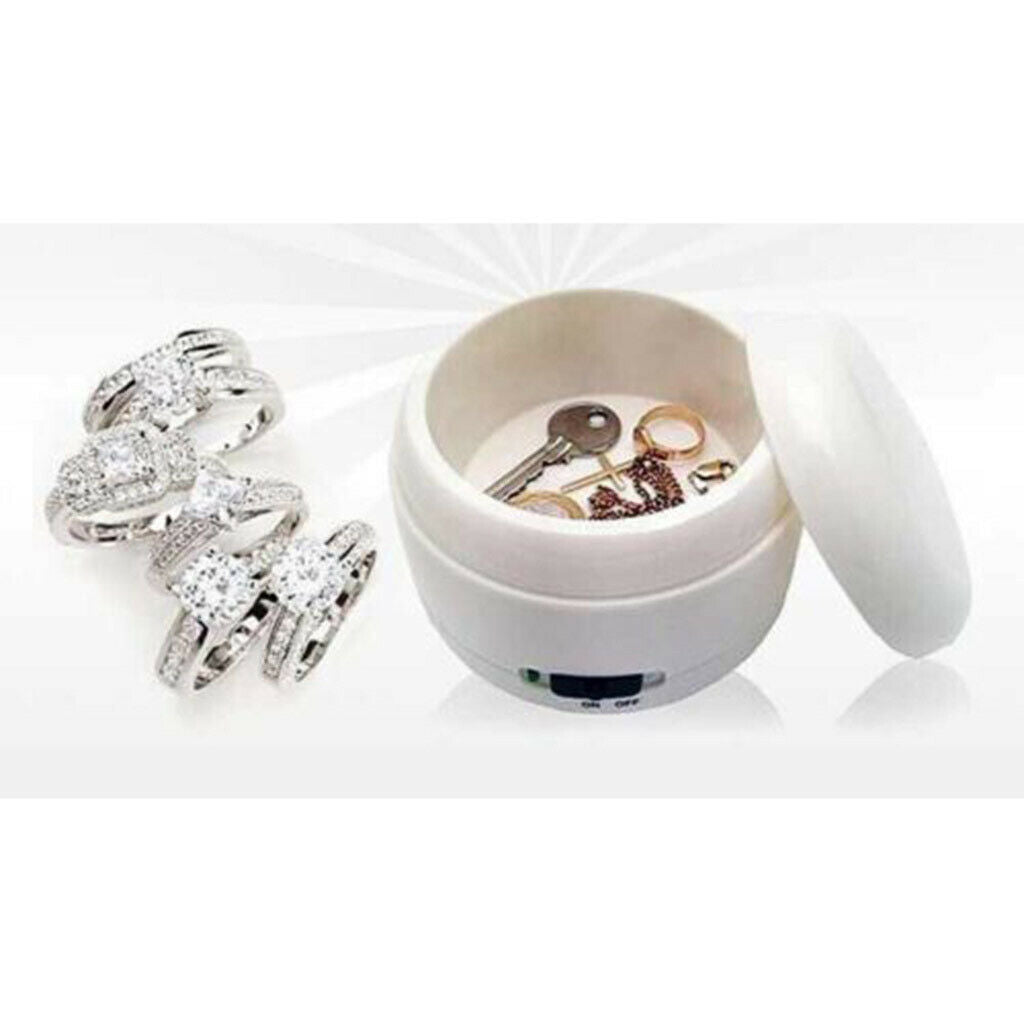 Compact Mini Cleaner for Jewelry Stones Watches Diamond Dentures Cleaning