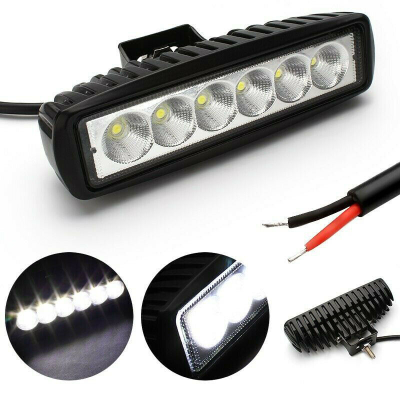 18W 6inch 6LED Work Light Bar Flood Lamp Offroad Driving Fog 4WD ATV SUV T  XC