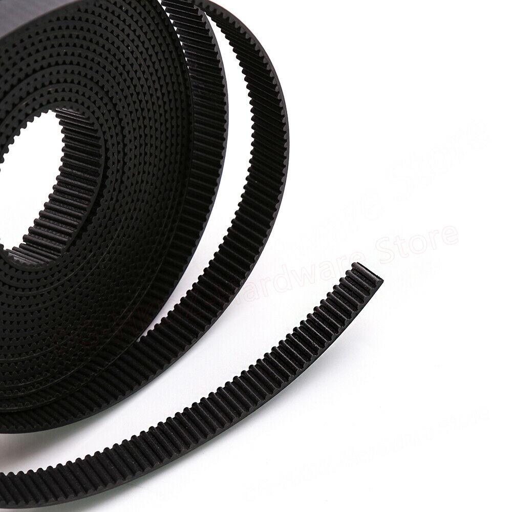 XL-10mm Width Open Timing Belt Black Rubber Pitch 5.08mm Shock Absorption 5Meter