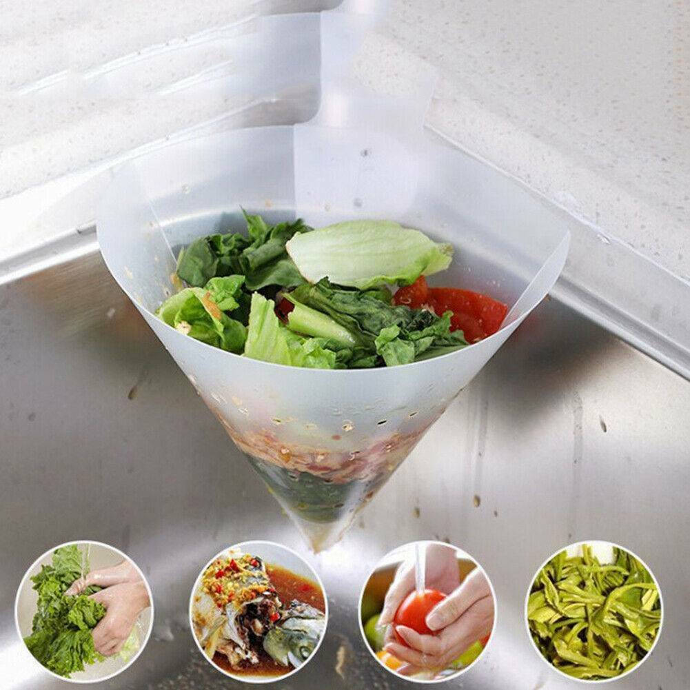 Kitchen Bathroom Sink Strainer Filter Food Catcher Foldable Anti-Blocking Device