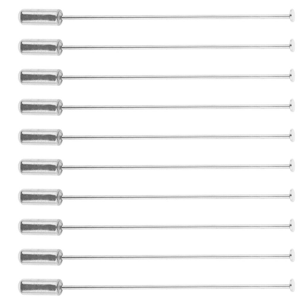 10pcs Bulk Copper Stick Pin with Mini 3mm Pad DIY Jewelry Brooch Findings