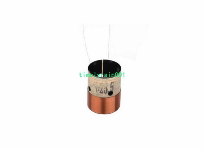 2pcs 25.5mm 8Ω Bass Speaker Voice Coils black aluminum Round wire Woofer Coil