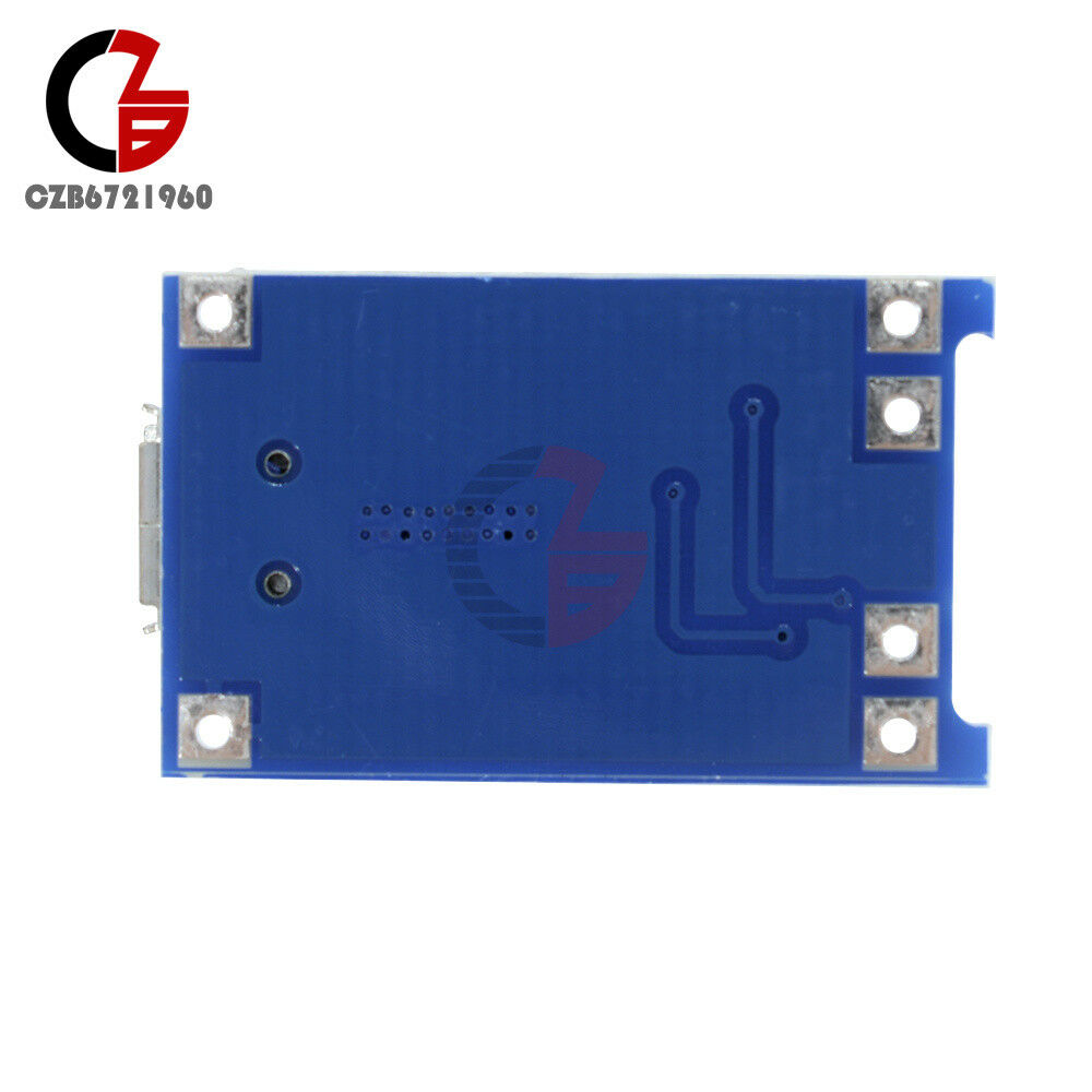 2PCS USB 5V 1A 18650 Lithium Battery Charger Board With Protection Module TP4056