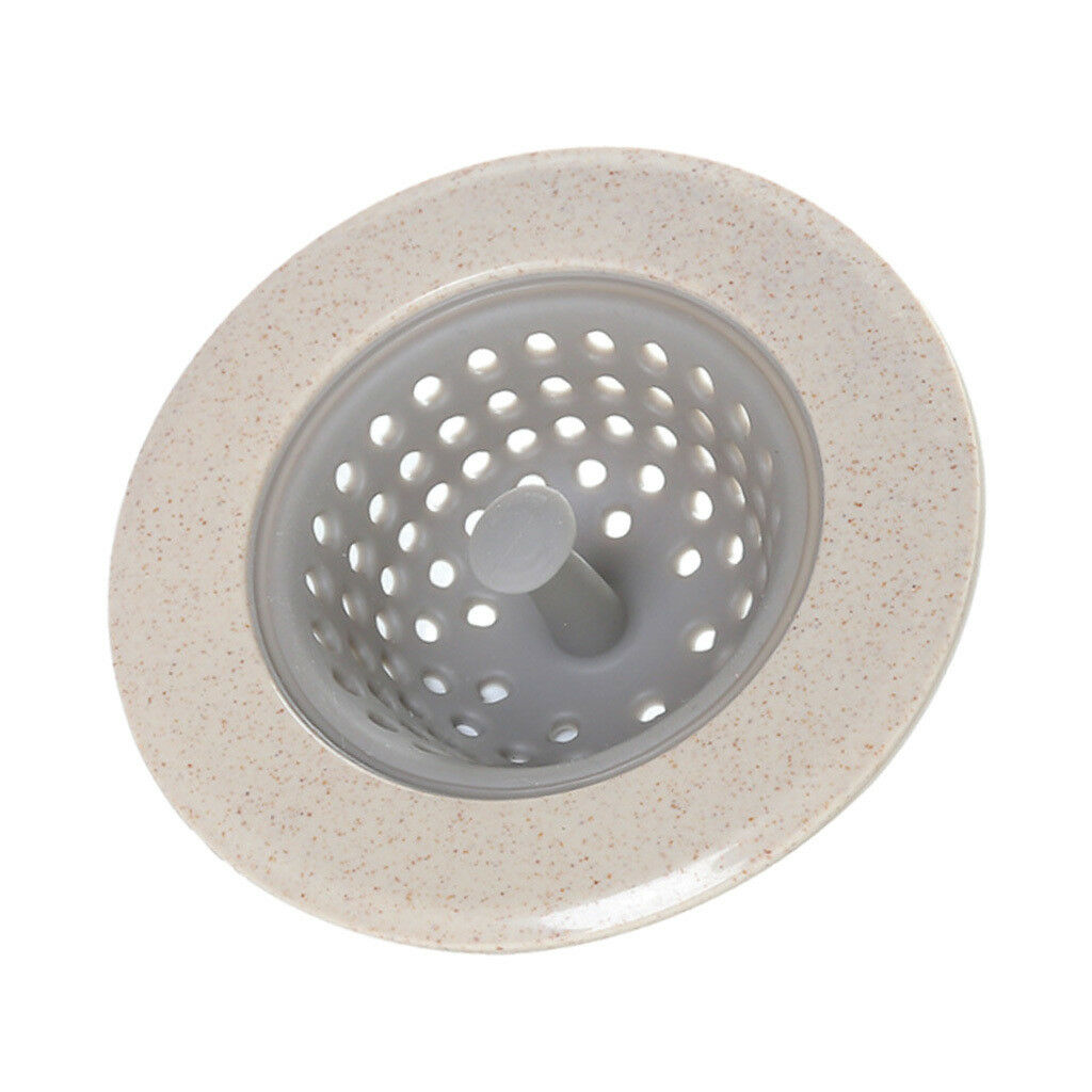 Silicone Hair Catcher Bath Drain Shower Tub Strainer Sink Trap Stopper Beige