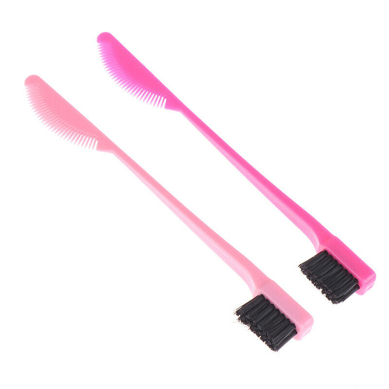 Women Girl Double Side Edge Control Hair Comb Hair Styling Hair Brush ran.l8