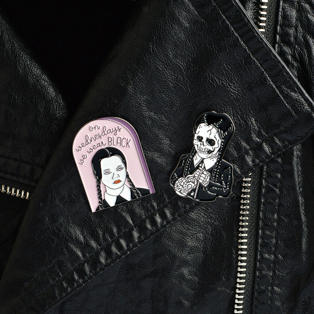 2pcs Women Girls Enamel Lapel Pins Set Badge Pin for Girls Jacket Backpacks