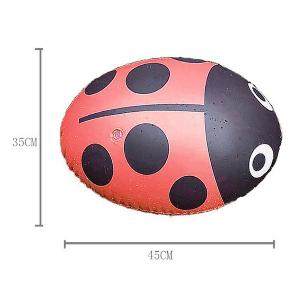 2 Pieces PVC Waterproof Air Bag Ladybug Buoy Swimming Tow Float Dry Ball