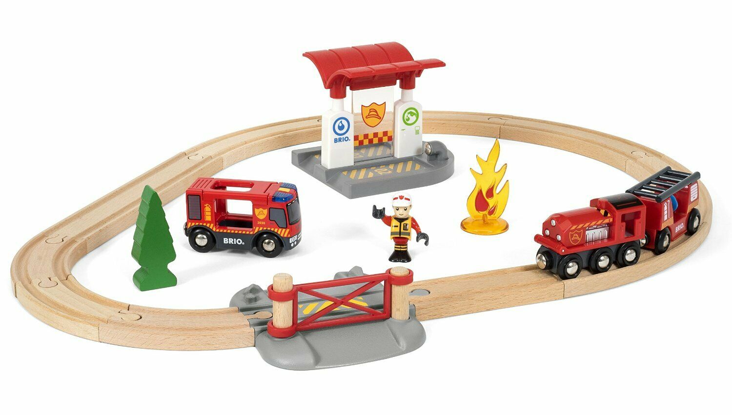 33815 BRIO Rescue Fire Fighter Set (Wooden Railway) Age 3 Years+