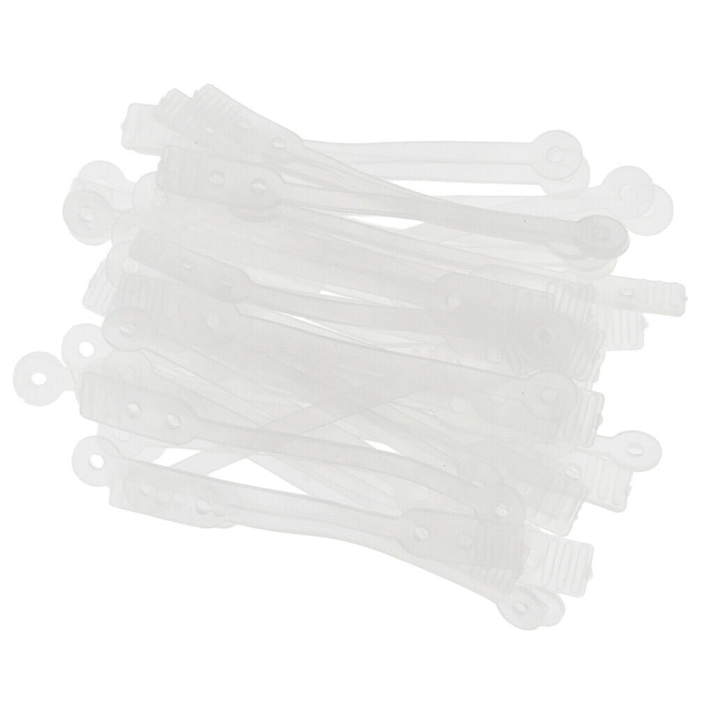 100x Salon Curling Rods Rubber Band Clear Reusable Hair Roller Fixing Tools