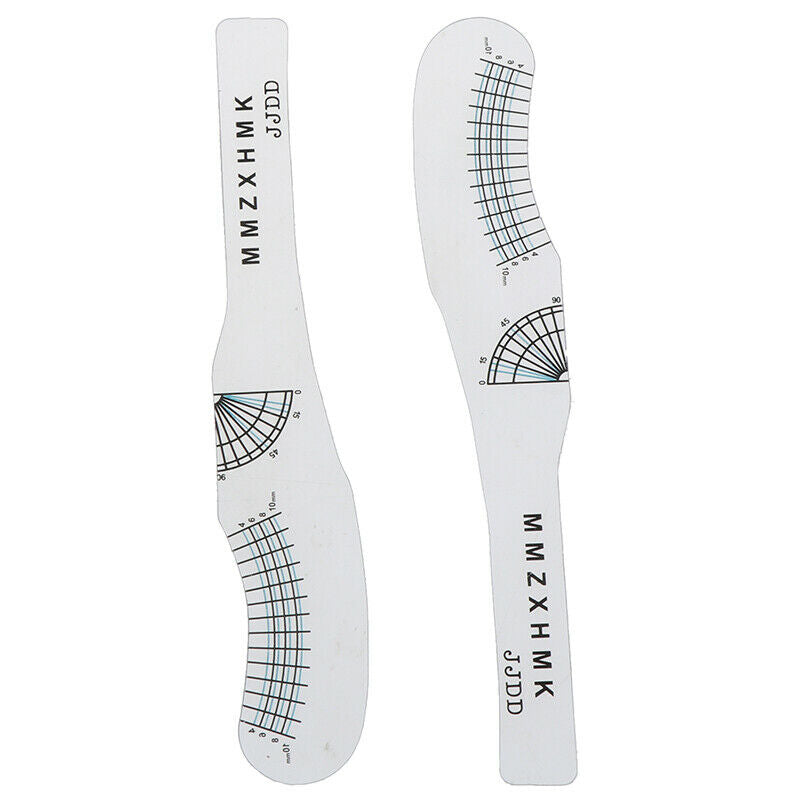 2Pc Eyelash Extension Styling Ruler Measuring Ruler Tool Before & After L.l8
