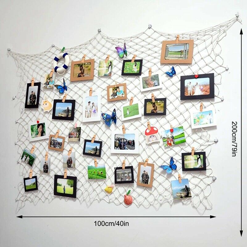 Fish Net for Home Photo e Wall Decorative Mediterranean Style for Nautical PI1Q1