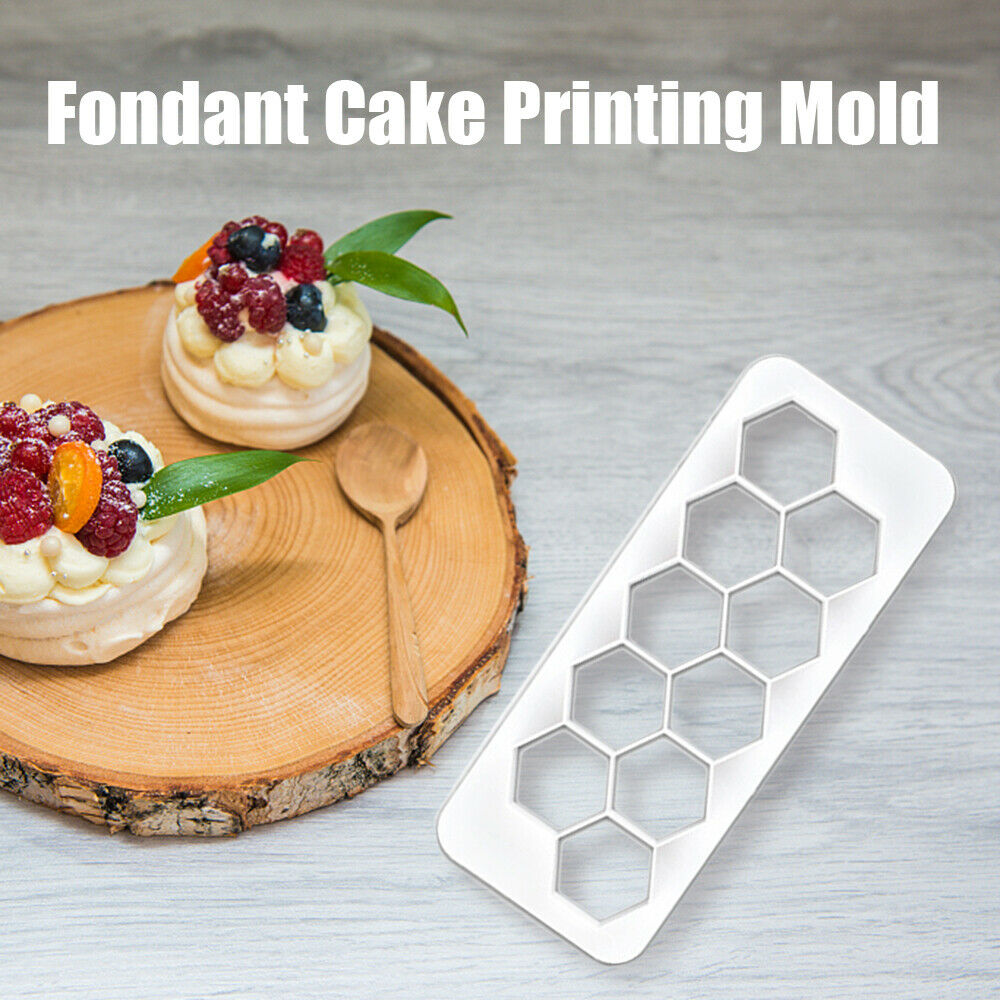 3 PCS Hexagon Cutter Mold Fondant Cutter Creative Football Cake Decorating Tool