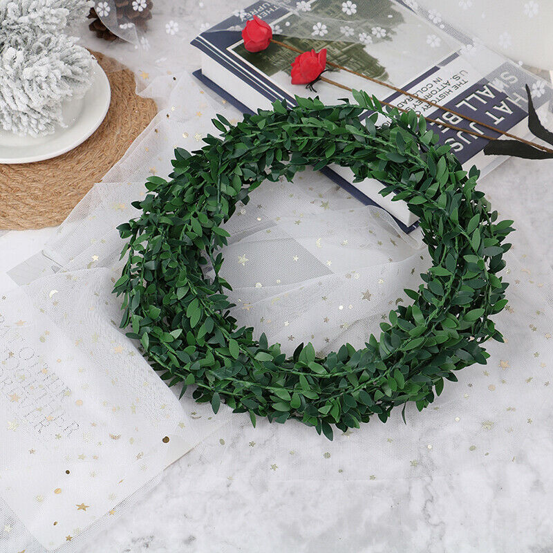 7.5M Artificial Green Leaves Garland Silk Ivy Vines Rattan Xmas Wedding D.l8