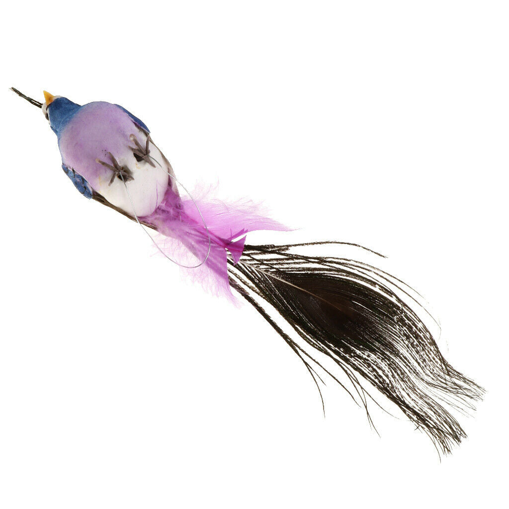 Set of 1 Feathered Artificial Peacock Garden Art Decor Tree Decoration
