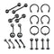 20Pcs Nose Lip Tongue Eyebrow Tragus Navel Belly Ring Piercings 10mm