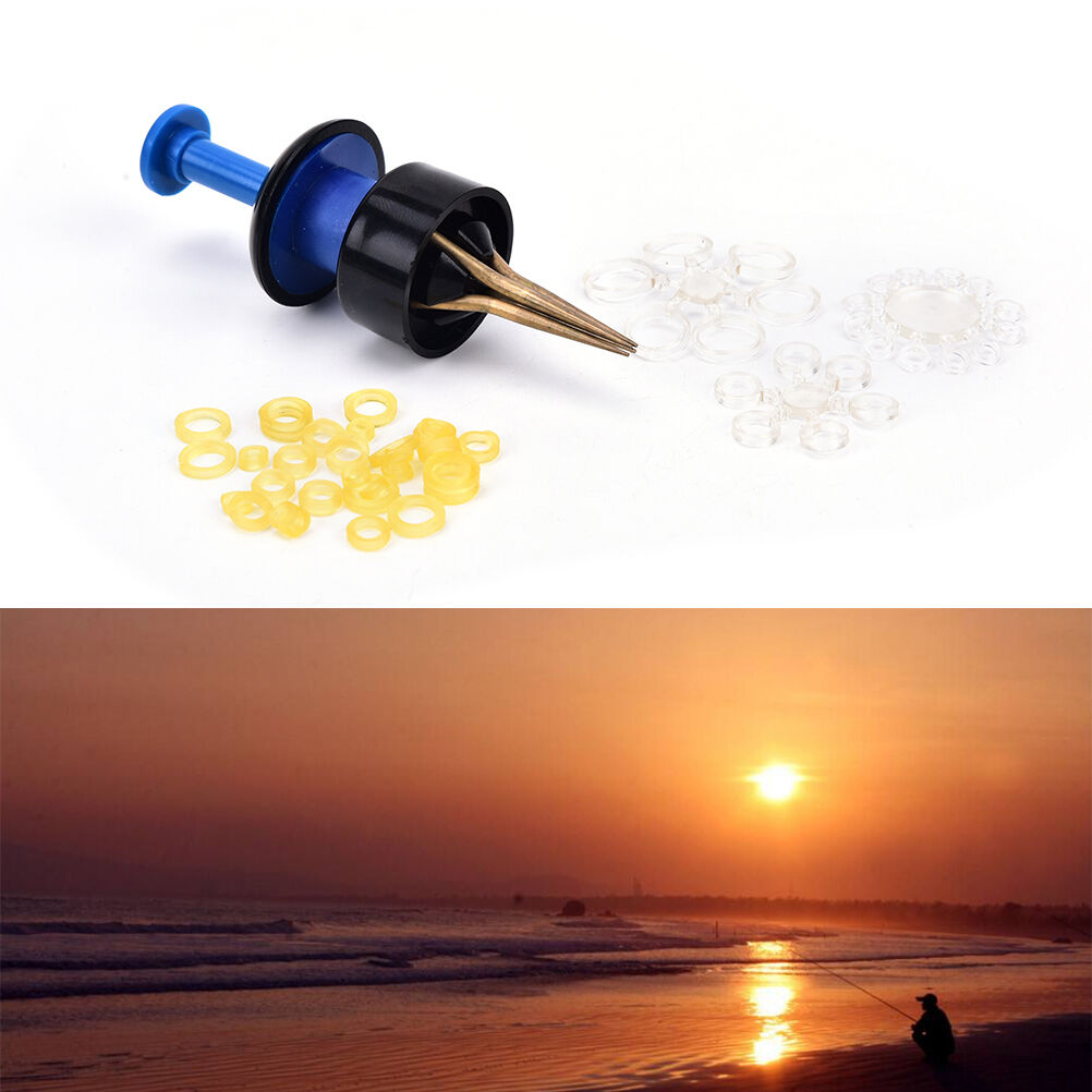 Carp Fishing Pellet Bait Bander Tool Stretcher Bait Bands Elastic 7mm Clear BDAU