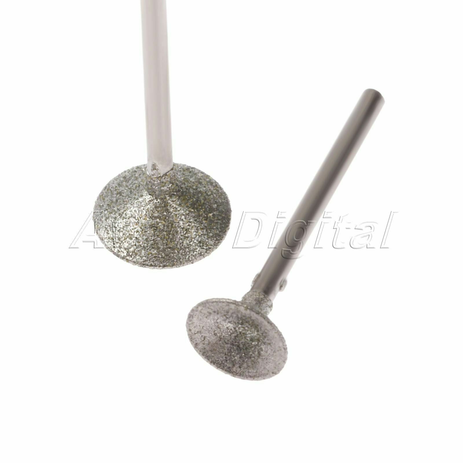 4Pc 3mm/0.12inch Grinding Shank Bur Diamond Spherical Concave Head 45mm/1.77inch
