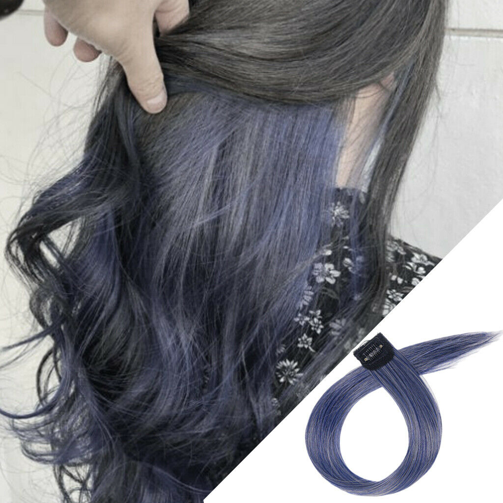 Natural Colorful Hair Piece Clip in Hair Extensions Multiple Color Set G