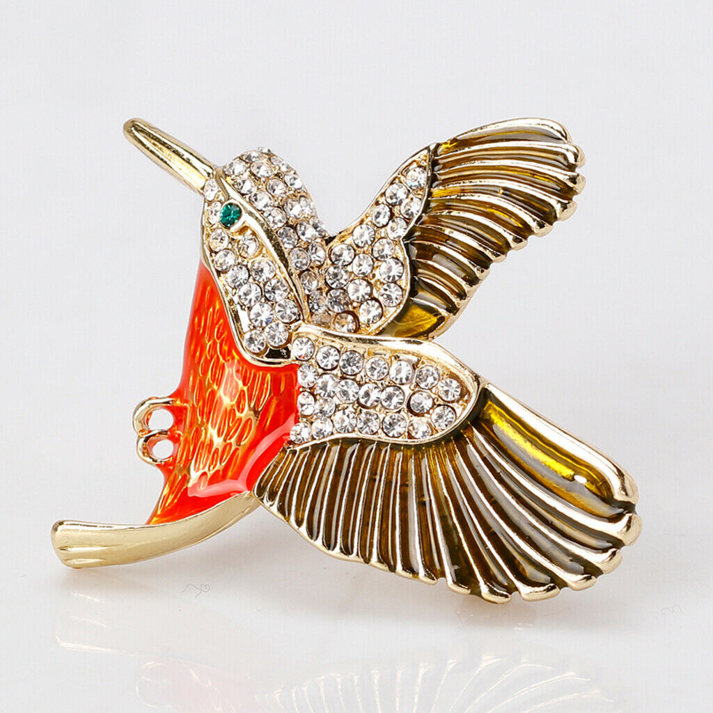 Fashion Women Colorful Enamel Flying Bird Animal Brooches Pins Jewelry Gift