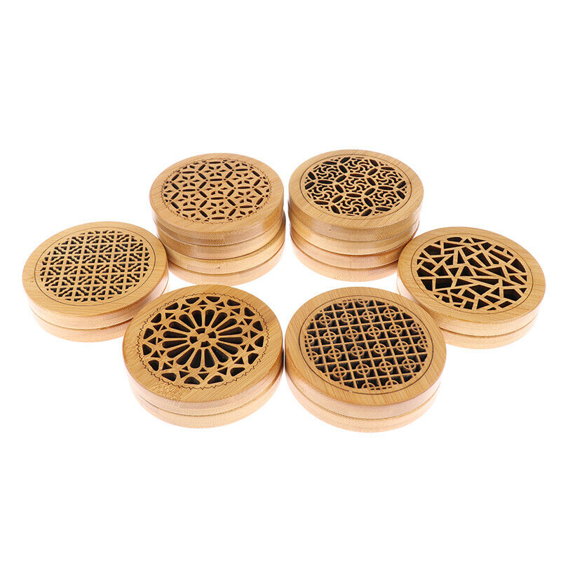 Round Bamboo Incense Burner Coil Incense Burners Incenso Censer Room Deco.l8