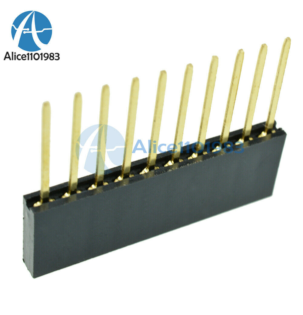 100pcs 10 Pin 2.54mm Stackable Long Legs Female Header For Arduino Shield