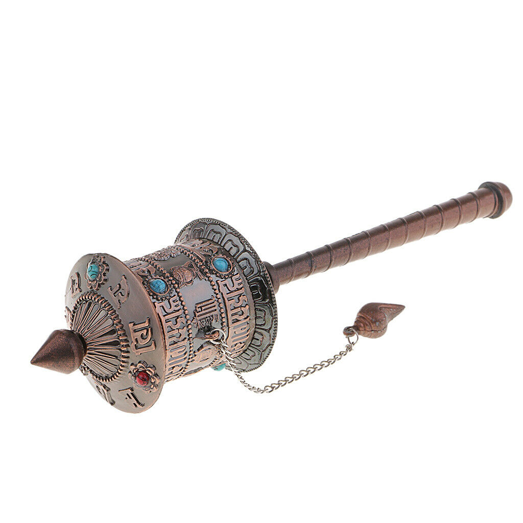 1 Piece Handcrafted Tibetan Prayer Wheel Alloy + Wood + Plastic Collectibles