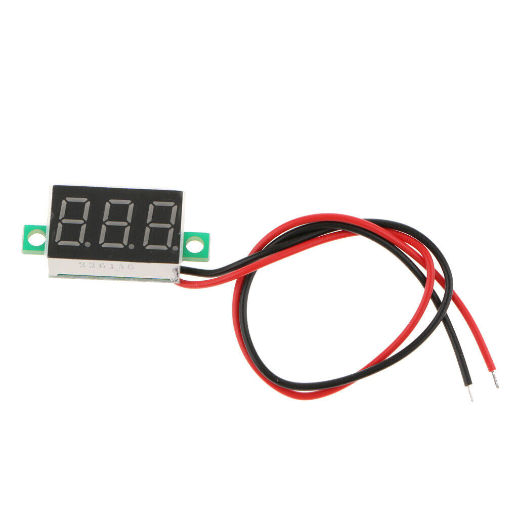 2 Wire 0.36'' DC 2.7V~32V Digital Voltmeter Gauge Tester Green LED Display Panel