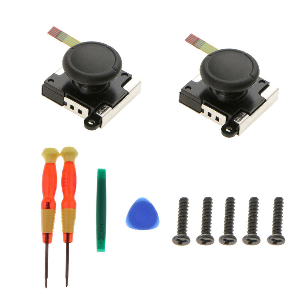 4PC Replacement Analog Joystick Sensor & Screws & Screwdriver Set for NS