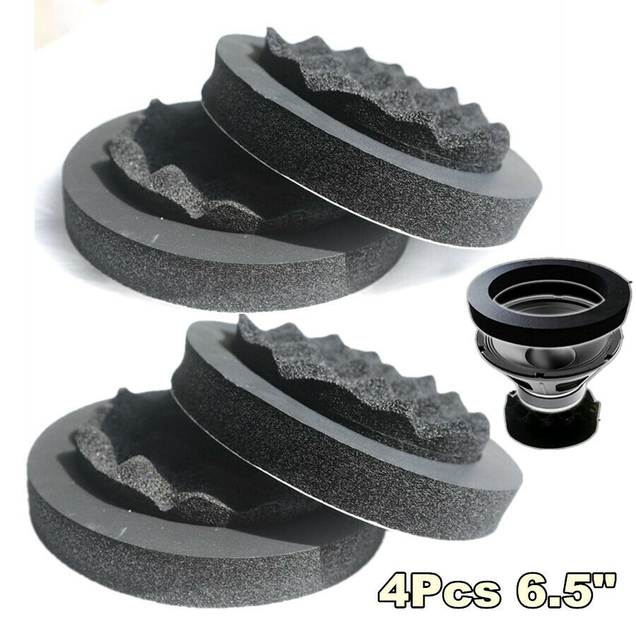 4pc 6.5"Wave Car Speaker Ring Bass Door Sound Insulation Cotton Audio Speakers