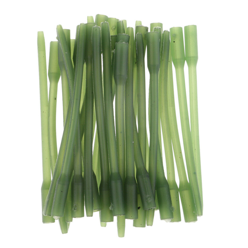 30pcs Carp Fishing Anti- Sleeves Rubber Rigs Accessories Green