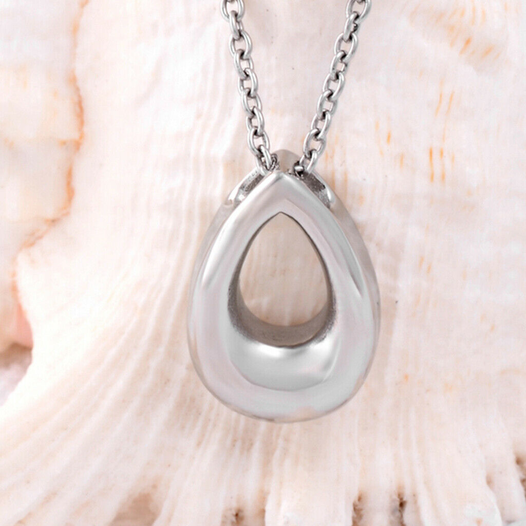 Pets Memorial Urn Pendant for Ashes Cremation Hollow Craft Water Droplets