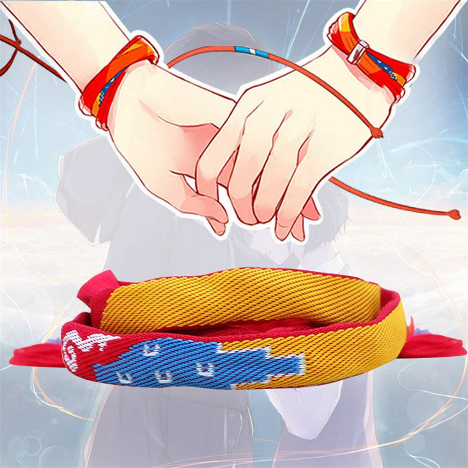 Lover Anime Your Name Bracelet Kimi no Na wa Miyamizu Mitsuha Rope With Button
